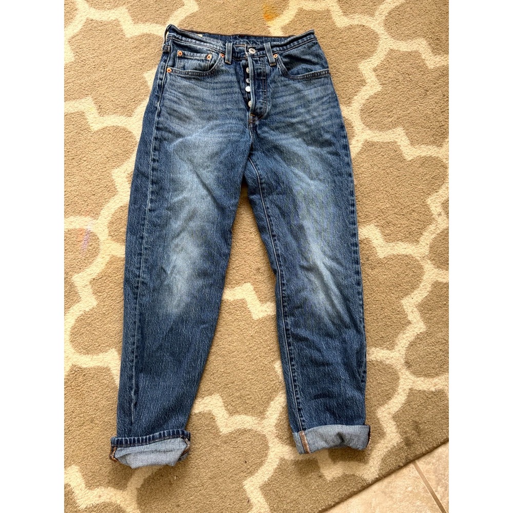 Levi's 501 Premium Jeans Womens 26x30 Blue Denim 5-Pockets Button Fly